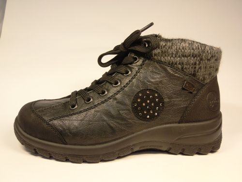 Rieker (бот.жен. чер. шнур/молн ,д/сез.)