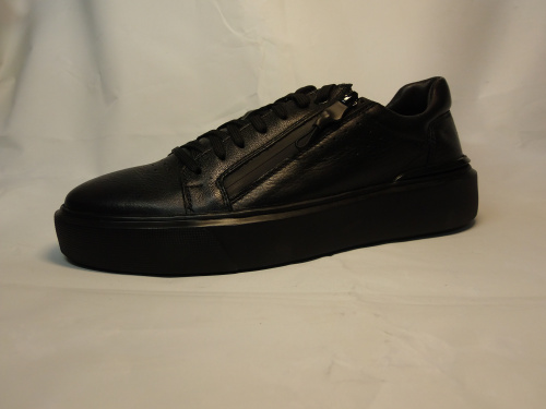 JONNY FIRE (п/бот. муж. черные, шнур/молн., лето)