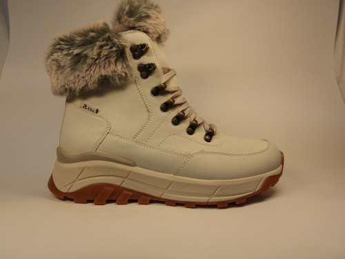 Rieker (бот.жен. белые, шнур, молния д/сез.)