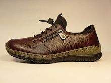 Rieker (п/бот.жен. бордо. шнурки, лето)