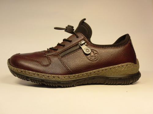 Rieker (п/бот.жен. бордо. шнурки, лето)