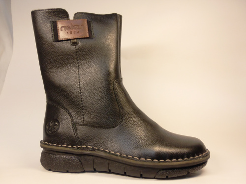 Rieker (п/сап. ж, черные молн., зима)