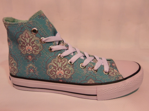 TRIEN ( бот. жен.зел/голубые,шнурки, лето)